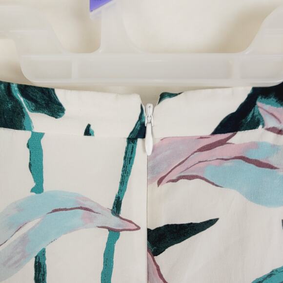 Tory Burch Louisa 100% silk floral pleated ruffled hem midi skirt Sz 6 feminine - Picture 8 of 13